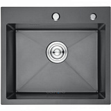 Мойка для кухни K35044B из нержавеющей стали GERHANS(500х440х220мм)  толщ. 3 м, цвет графит