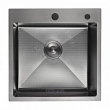 Мойка для кухни K35050BD из нержавеющей стали, врезная GERHANS(500х500х220мм) толщ. 3 мм, графит