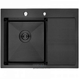 Мойка для кухни K35848B-L из нержавеющей стали, врезная GERHANS(580х480х220мм) толщ. 3 мм 
