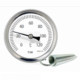 Термометр накладной с пружиной, 0-120°C, TIM Y-63A-120