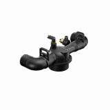 Оголовок аэрационный TWG AERO-100 , угловые фитинги, основание 2,5", вх/вых 1"рн, Q<6.0м3/ч при ∆P=1