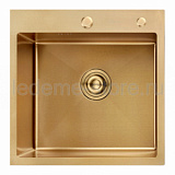 Мойка для кухни K35050G из нержавеющей стали GERHANS (500x500x220) толщ. 3 мм ЗОЛОТО