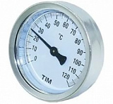 Термометр металлический малый  Дy40, 1/4" наружняя, 0-80°C  TIM Y-40Т-80