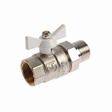VT.227S.NW   Кран шаровый 1/2" со сгоном г/ш белая бабочка «BASE-ГОСТ» 